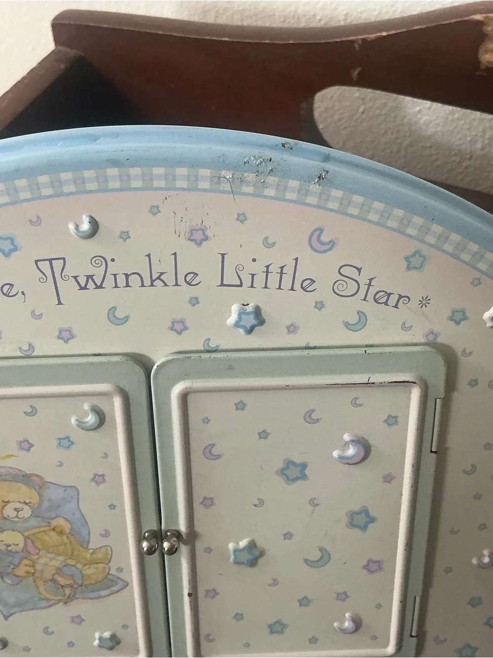 Vintage Twinkle Twinkle Little Star Blue Nursery picture frame Eden toys rare - Picture 8 of 14